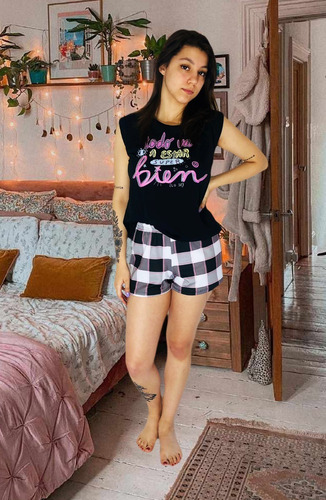 Imagen 5 de 10 de Short Pijama Mujer Verano Suelto Estampado Bianca Sheli 7008