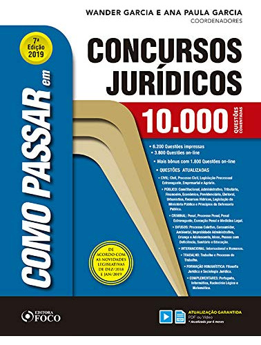 Libro Como Passar Em Concursos Jurídicos 10 000 Questões Com