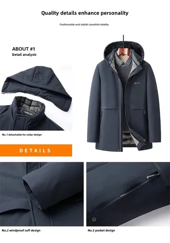 Abrigo Cálido De Algodón De Invierno Graphene Thermal Lock Para Hombre