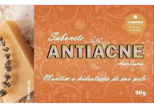 Sabonete Anti Séptico Em Barra Antiacne 90g Bionature