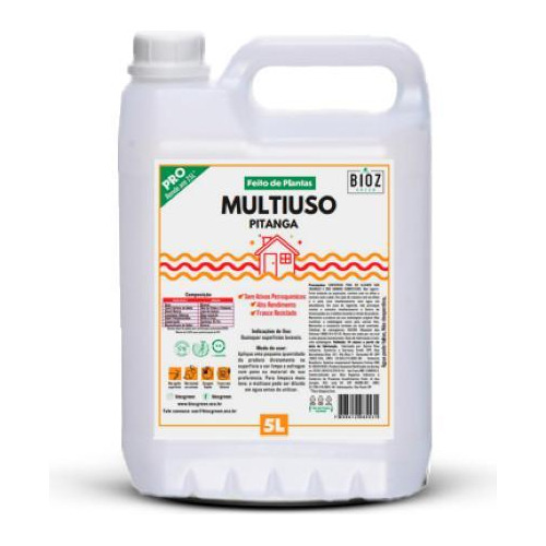 Kit 2x: Multiuso Limpeza Biodegradável Pitanga Bioz Green 5l