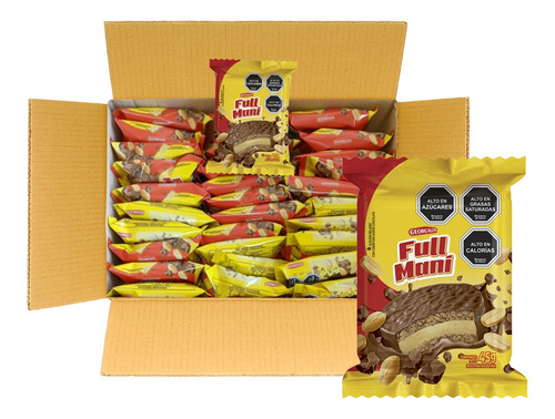 Imagen 2 de 2 de Alfajor Cobertura De Chocolate Full Maní Georgalos 30 Uds.