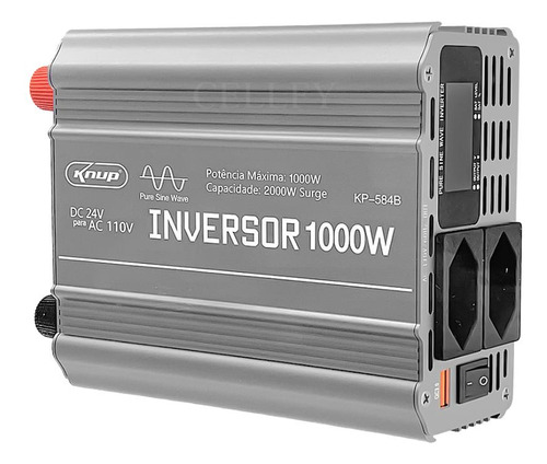 Conversor Inversor Energia 1000w Onda Senoidal Pura 24v 110v