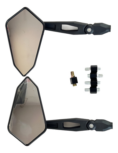 Espejo Universal Negro Ajustable 360° Con Tornillos 8/10mm