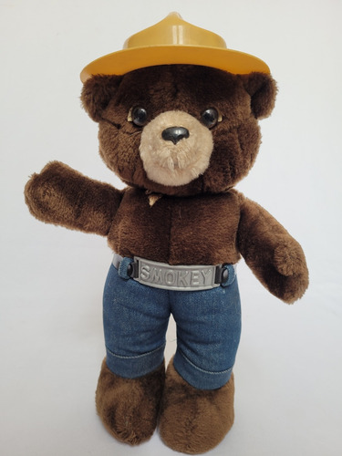 Clássico Urso De Pelúcia Smokey The Bear - Anos 80 - Lindo!