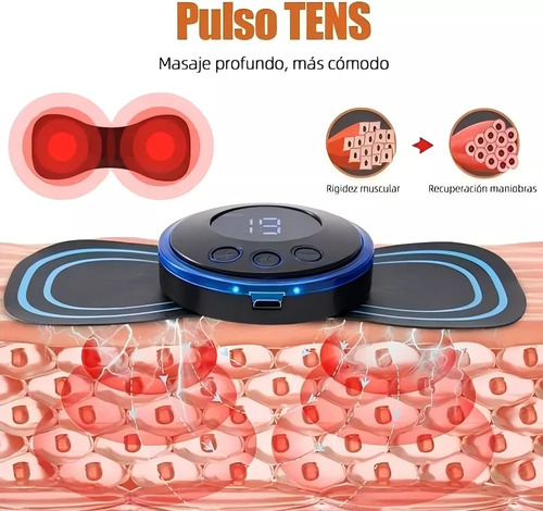 ;= Masajeador Eléctrico Tens Portátil Cuello Espalda