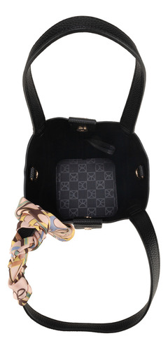 Bolsa Tote Cloe Ixinali Mediano Color Negro