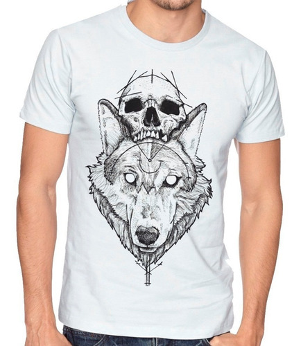 Playera Camiseta Hombre Niño Lobo Craneo #288