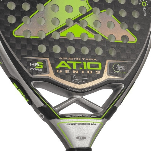 Paleta De Pádel Nox At10 Genius Arena 2021 Color Gris/verde