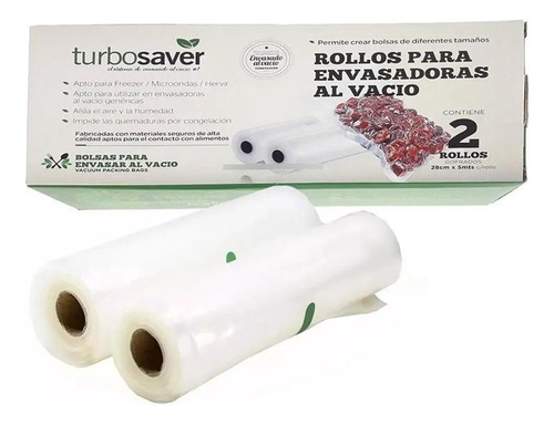 Rollos X2 Br2805 Bolsas Gofradas 28cmx5m Envasadora Al Vacío