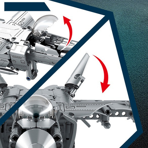 Set Bloques Para Armar Avión Helicóptero Militar +650 Piezas
