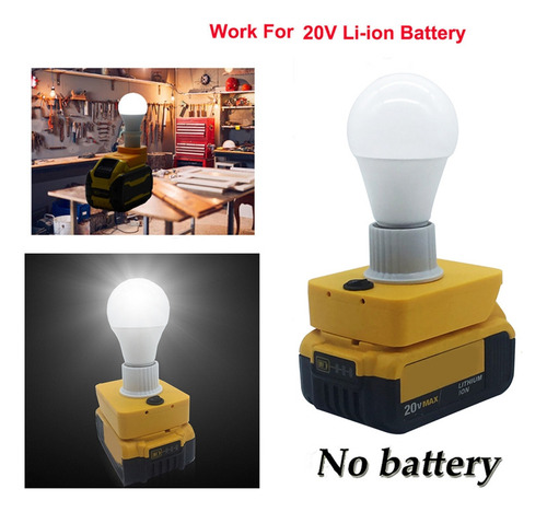 Lâmpada Led Portátil E27 Para Lítio Da Série Dcb 18v 20v