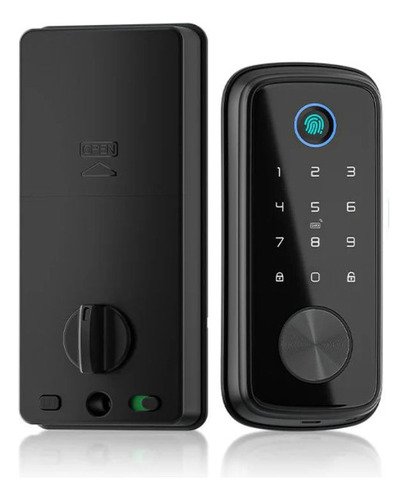 Cerradura Digital Teclado De Acceso Código Huella App Ttlock Negro