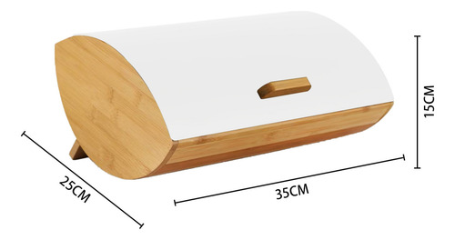 Caja Madera Para Pan Color Blanco 24x35x15cm Topsoc