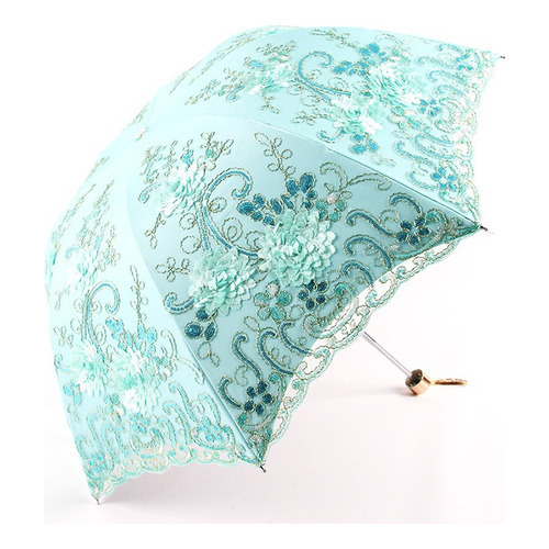 Parasol De Encaje Bordado  Sombrilla De Lluvia Anti-uv