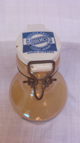 Antiguo Botellon Ceramica Cerveza Quilmes Ingles Sano 1900 S (Usado)