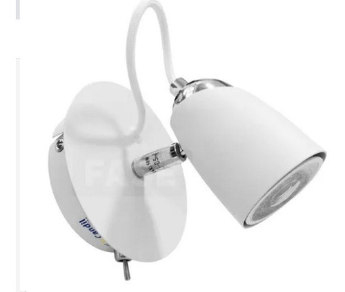 Aplique Acero Konus 1 Con Interruptor Ideal Respaldos, Velador Apto Dicroica Led Gu 10 2 Años Garantia X Defecto Fabrica