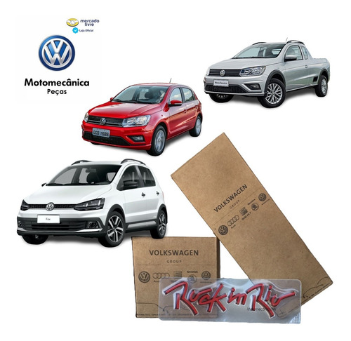 Emblema Adesivo Rock In Rio Original Fox Gol Saveiro Vw Novo