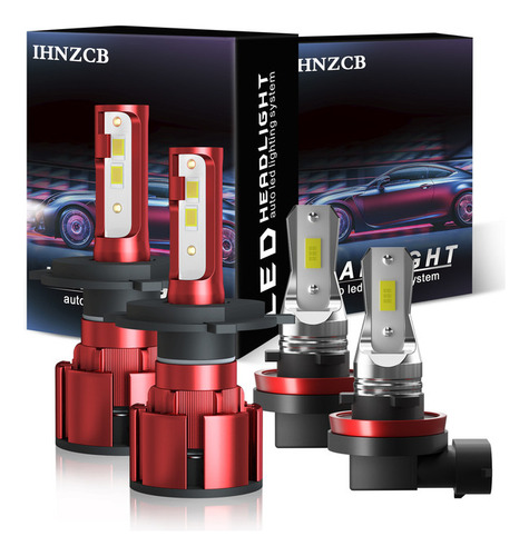 Para Nissan Versa 2007-2019 H4 H11 Kit De Focos Led Y Niebla