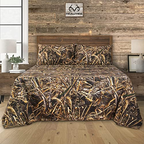 Juego De Sábanas De Camuflaje Realtree Max-5 - 4 Piezas