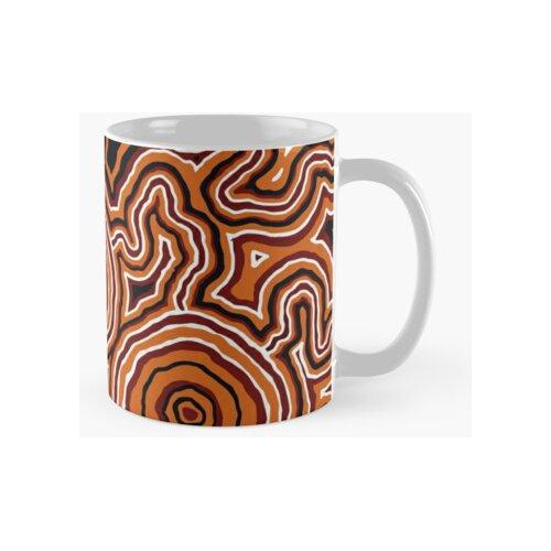 Taza Arte Aborigen Auténtico - Caminos - Diseño Auténtico Ca