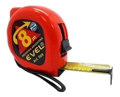 Imagen 1 de 6 de Cinta Métrica Evele 8mts Premiumblock Con Freno Metro