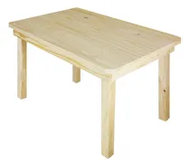 Comprar Mesa Comedor Sala Madera Maciza Moderna Recta 120x80 Sajo Tapa Natural