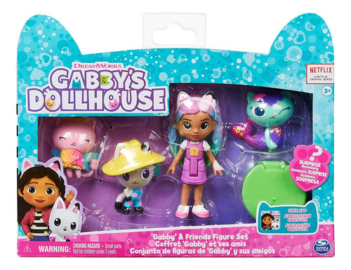 Gabby Casa De Muñecas Dollhouse Set Figuras Amigos Gabby