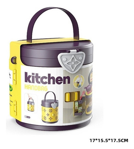 B Juego De Juguetes De Cocina Simulados, Bolso Tipo Cubo