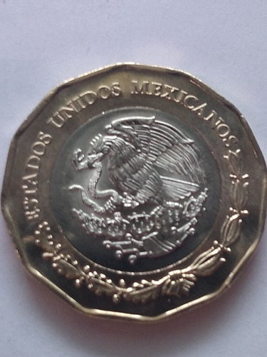 Imagen 2 de 5 de Moneda $20 Bimetalica Veracruz 500 Años De La Fundación