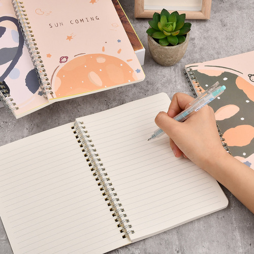 A 4 Cuaderno Libreta De Espiral Rayado De Planetas 60 Hojas
