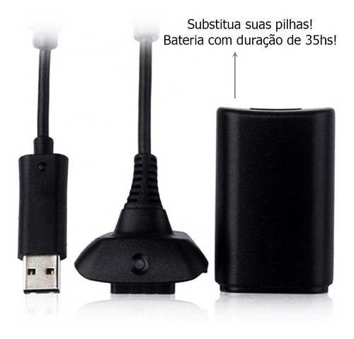 Batería del mando Xbox 360 y 1 cable de carga de 1,4 m, voltaje de entrada de 2,7 V de salida