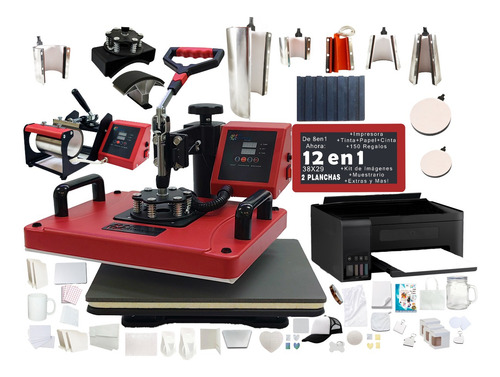 Combo 8 En 1 Impresora Sublima Sublimación Oferta 4 2plancha