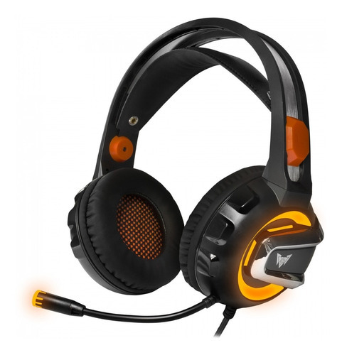 Auricular Gamer Juego Luz Led Cmgh Gaming Headset Color Naranja