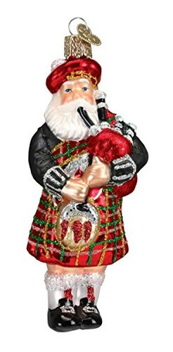 Surtido De Adornos Navideños Del Viejo Mundo, Papá Noel Glas