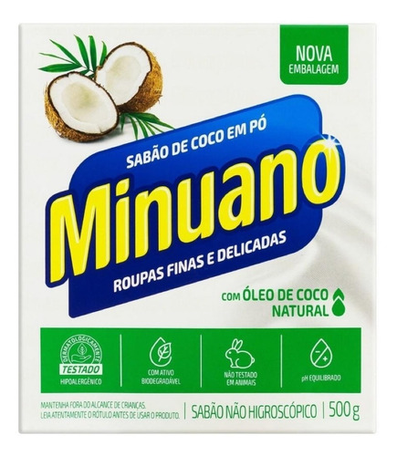 Imagem 2 de 4 de Sabão Em Pó De Coco 500g+amaciant+amaciante Downy