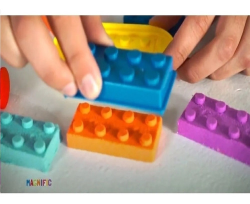 Imagen 2 de 6 de Magnific Sand Bricks Juego Arena Mágica Bloques Con Moldes