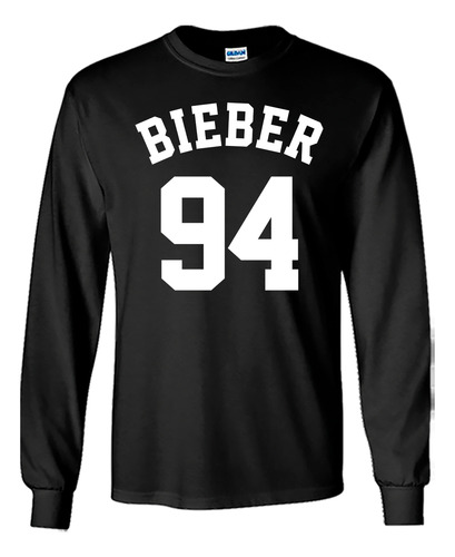 Justin Bieber Playera Manga Larga D07 N0