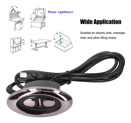 Controlador De Sofá Reclinable Eléctrico 2 Botones 5 Pines