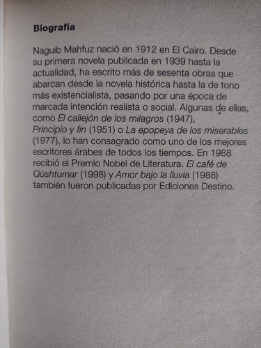 Miramar De Naguib Mahfuz - Booket, Destino (Usado)
