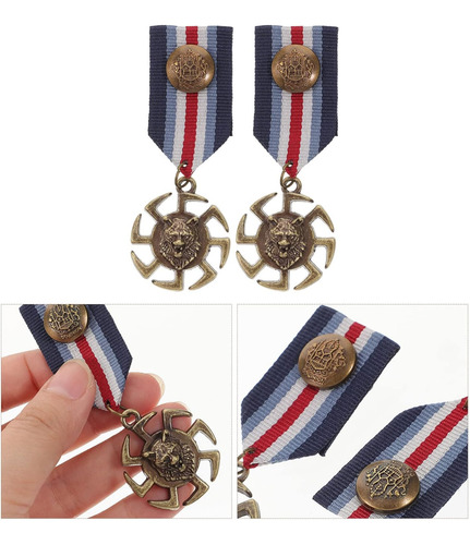 2 Piezas De Insignias De Juego De Medalla Fiesta, Insig...