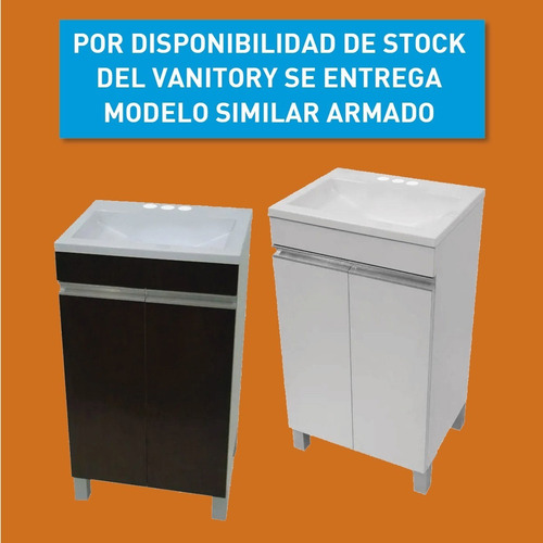 Imagen 2 de 10 de Combo Baño Completo Vanitory Griferías Sanitarios Accesorios