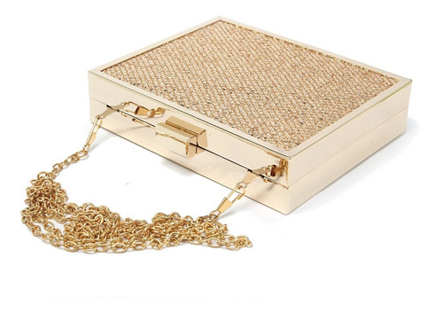 Cartera Clutch De Fiesta Caja Glitter Brillo Mujer Noche