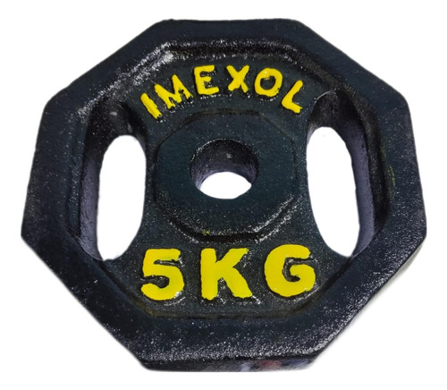 Disco Hexagonal De 5kg Para Entrenamiento Y Ejercicio