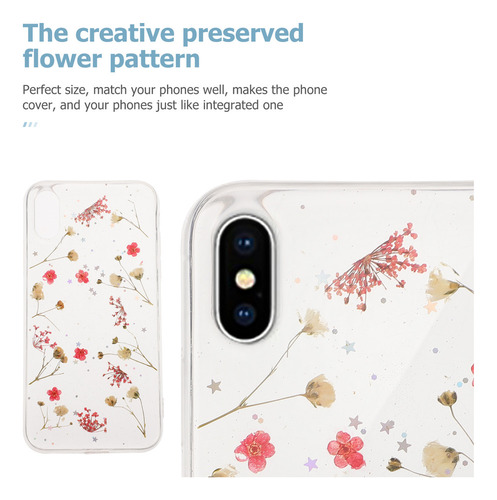 Elegante Funda Con Diseño De Flores Preservadas Para iPhone