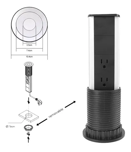 Multifuncion Toma De Corriente Torre Para Mesa Us Plug De