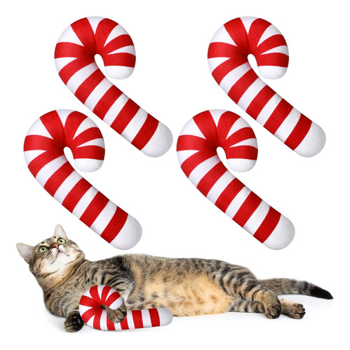 4 Pcs Navidad Catnip Gato Juguetes Regalos Cat Kicker T...