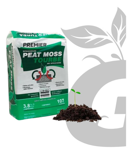 Peat Moss Premier Sustrato Para Plantas Turba 107 Litros