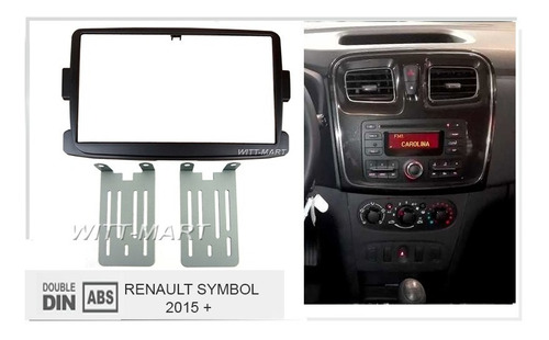 Adaptador Radio Bisel Renault Symbol + Brackets 2 Din 7 PuLG