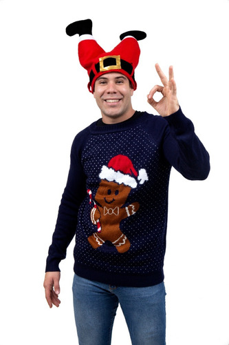 Suéter Navidad Sweater Ugly Galletita Navideñas Hombre